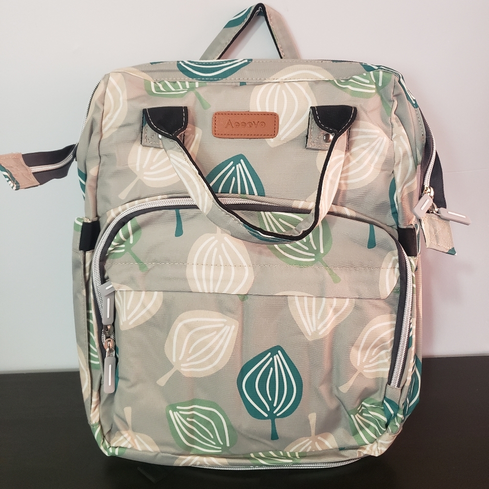 Baby Bag w/ Leaves Print